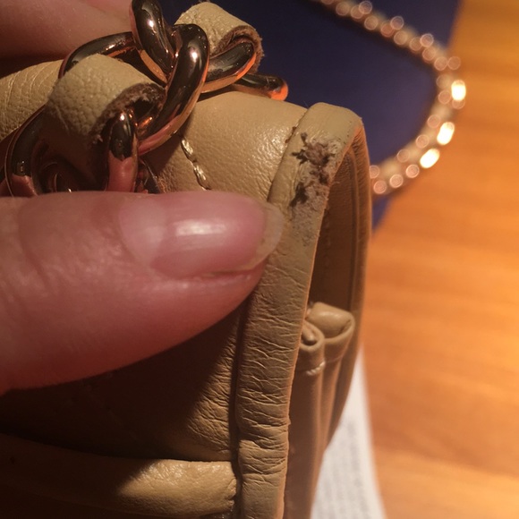 Rebecca Minkoff Quilted Mini Affair Shoulder Bag in Biscuit color. - Picture 16 of 17